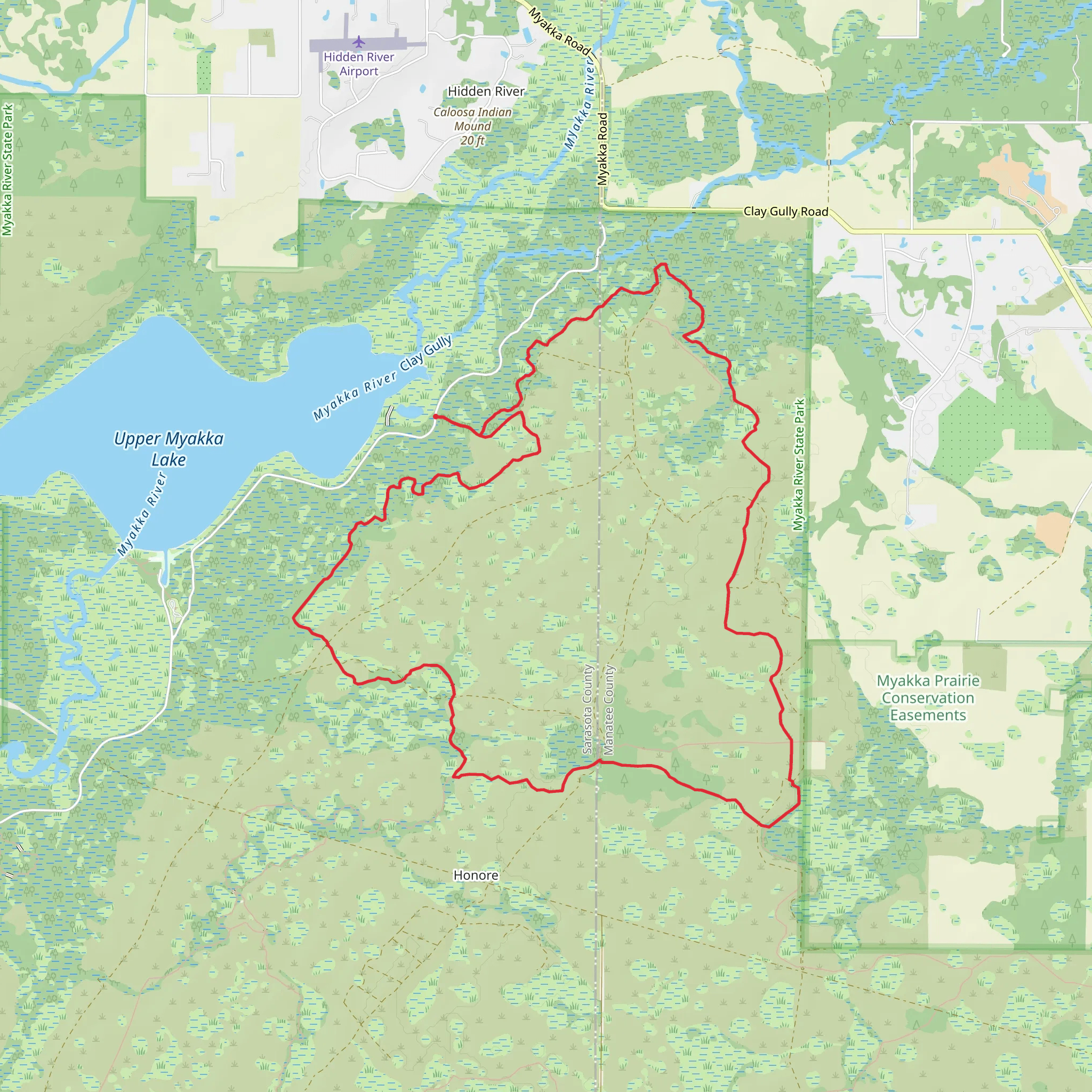 Myakka Hiking Loop Trail mobile static map