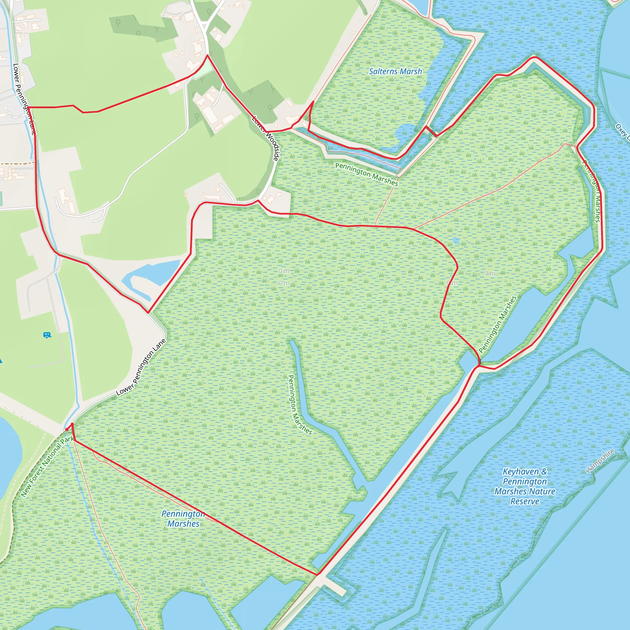Chequers Green and Oxey Marsh Loop mobile static map