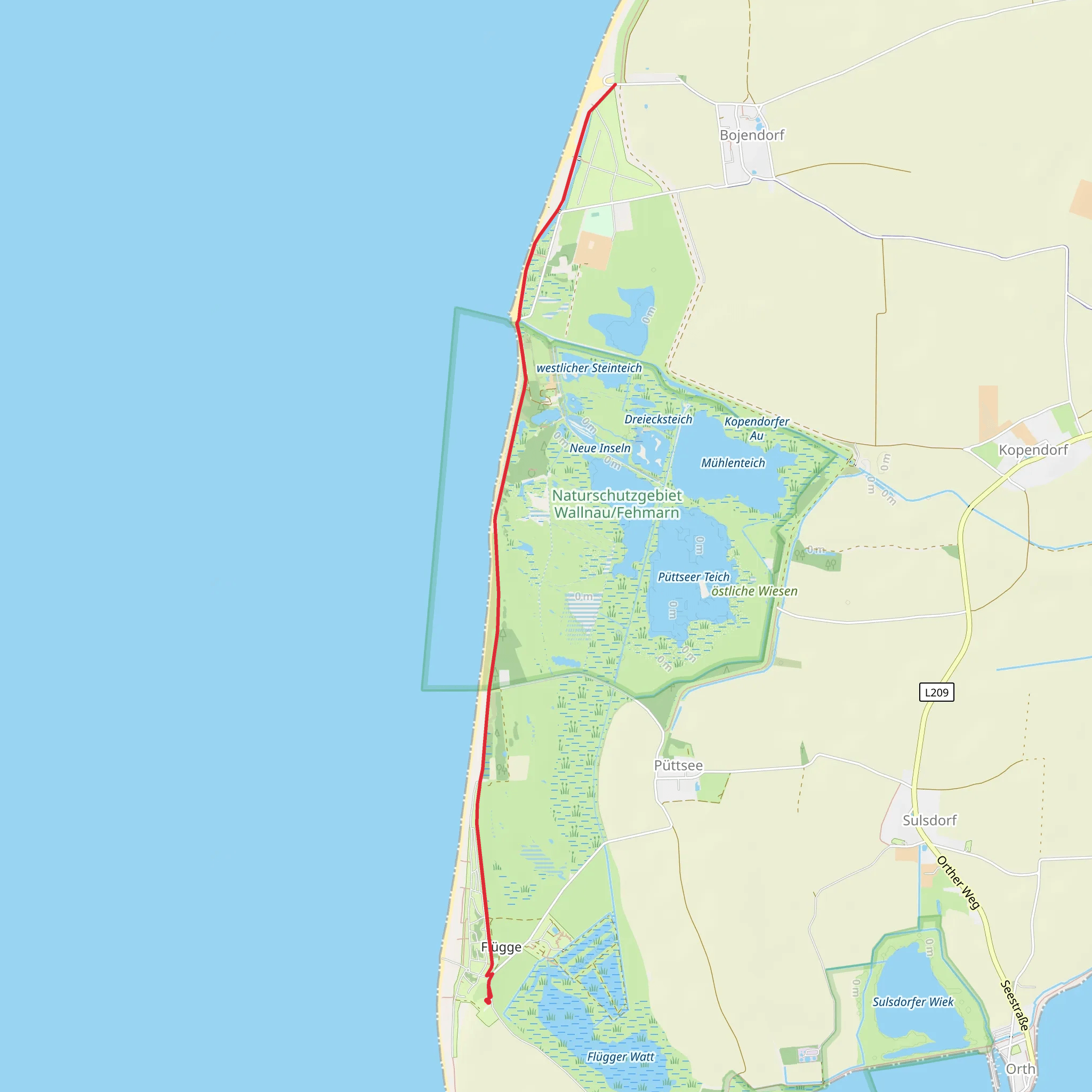 NSG Naturschutzgebiet Wallnau-Fehmarn - Flügge mobile static map