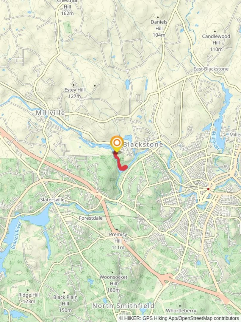 High Rocks Gorge via Blackstone River Worcester County Massachuset