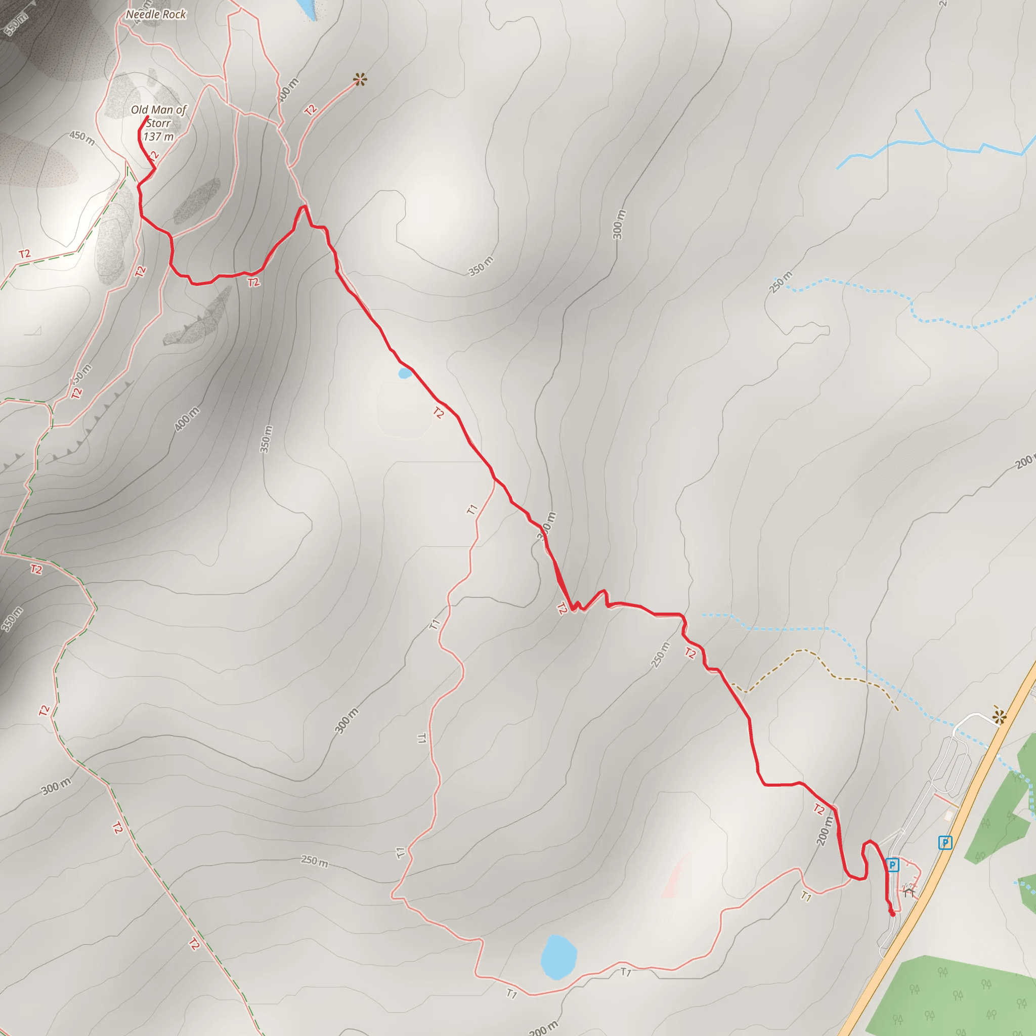 The Old Man of Storr via Storr Viewpoint mobile static map