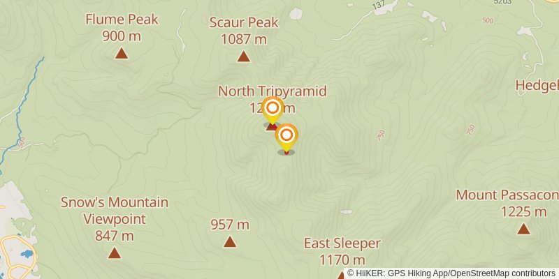 The Kate Sleeper Loop spur 1 Map