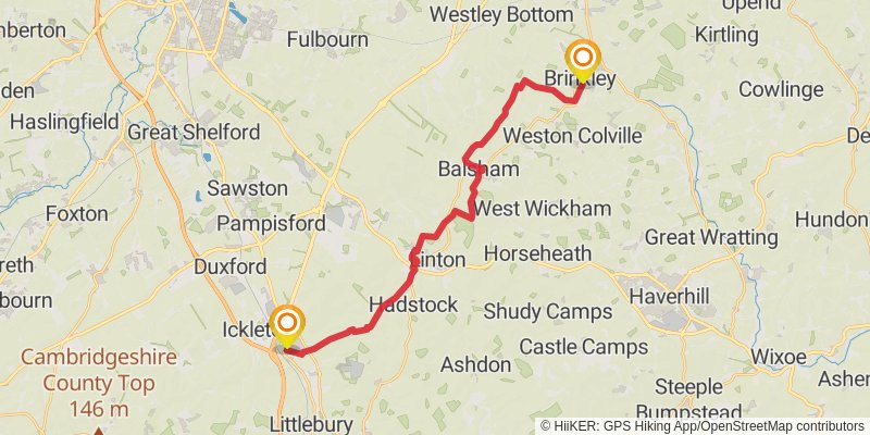 Icknield Way Trail stage 8 Map