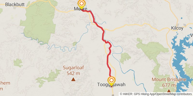Brisbane Valley Rail Trail stage 5 Map