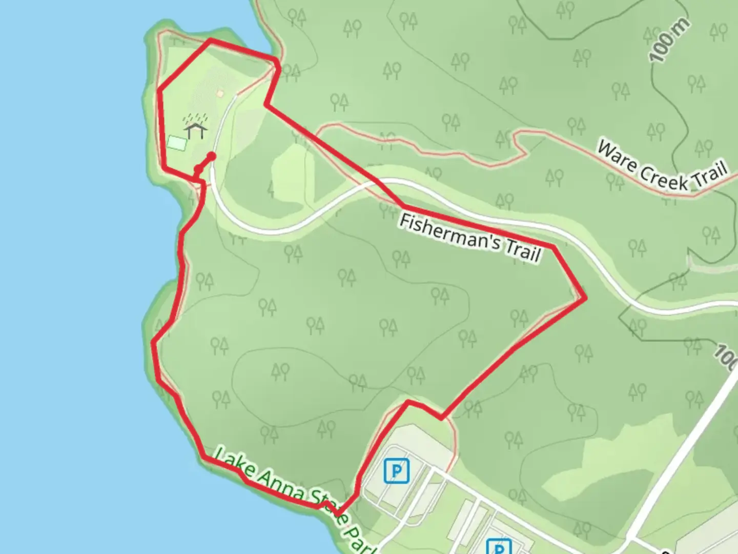 An image depicting the trail Fisherman's Loop Trail and its surrounding area.