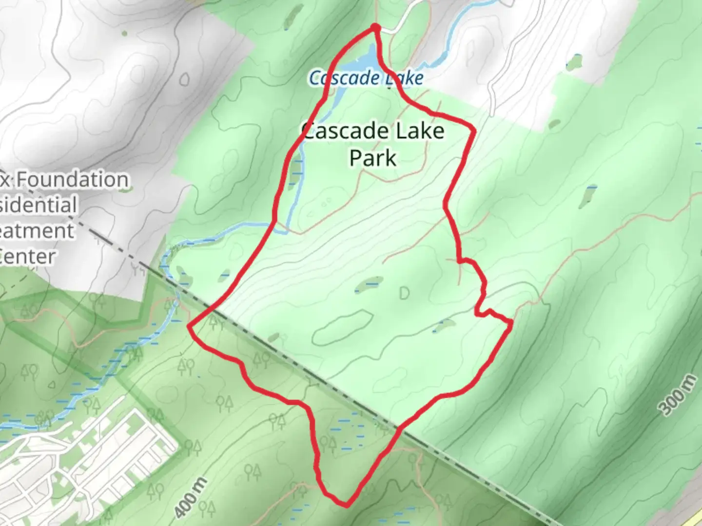 An image depicting the trail Cascade Lake Park Loop and its surrounding area.