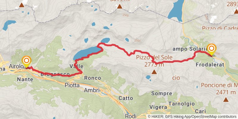 Alpenpässe-Weg stage 7 Map