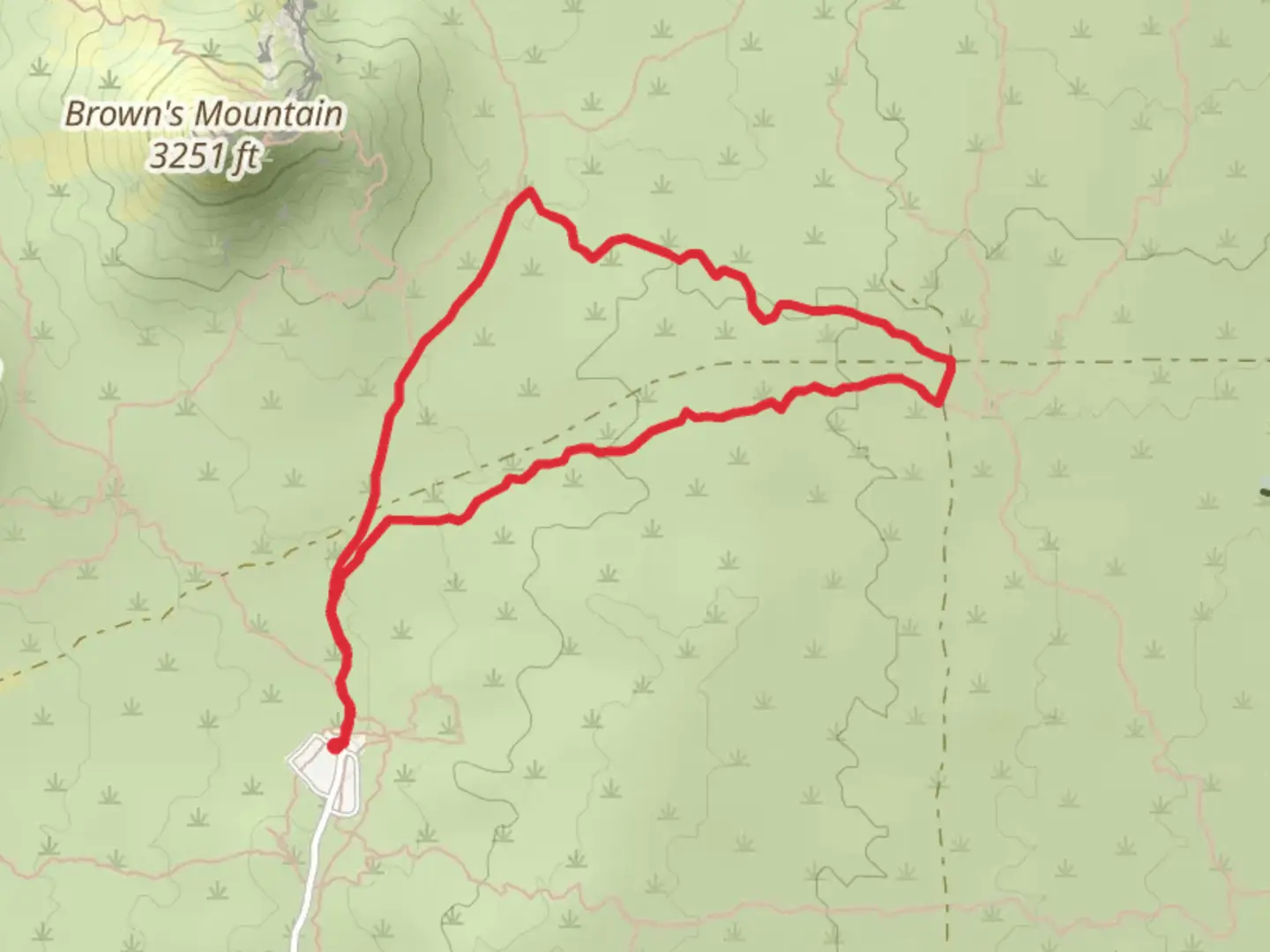 An image depicting the trail Chuckwagon, Vaquero and Brown's Ranch Road Loop and its surrounding area.