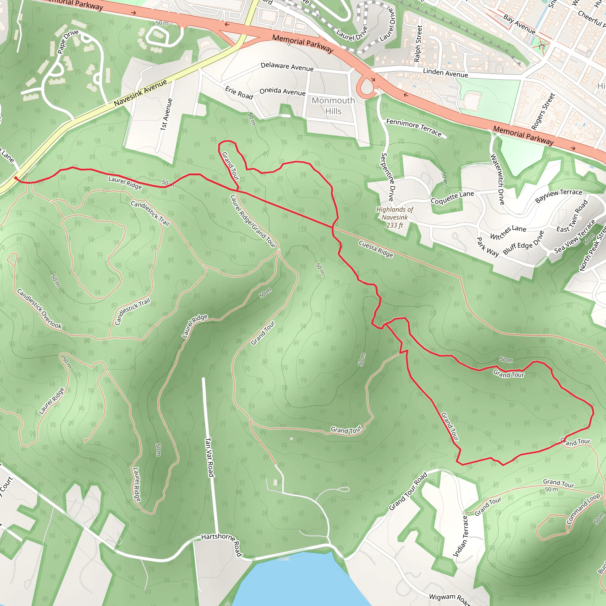 Laurel Ridge and Grand Tour Loop mobile static map