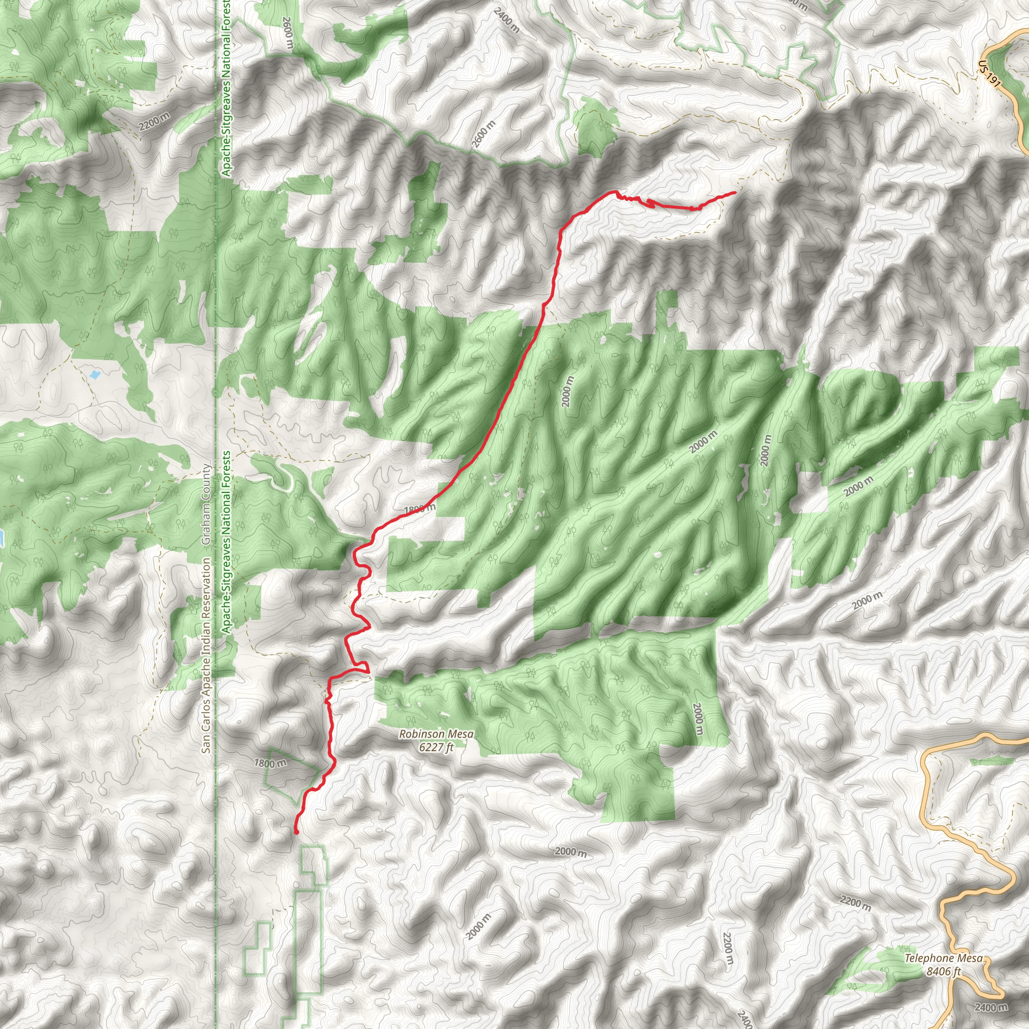 Squirrel Canyon Trail mobile static map