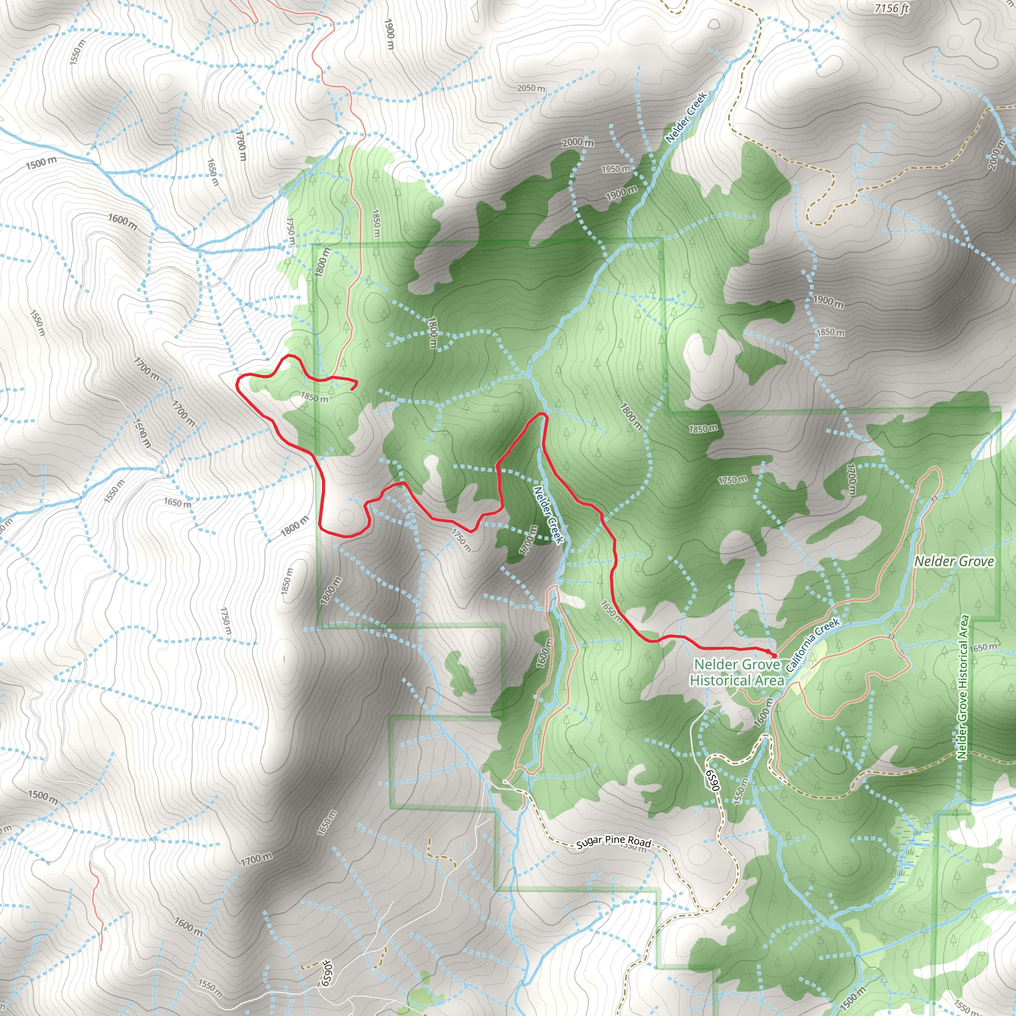 Graveyard of the Giants Trail mobile static map