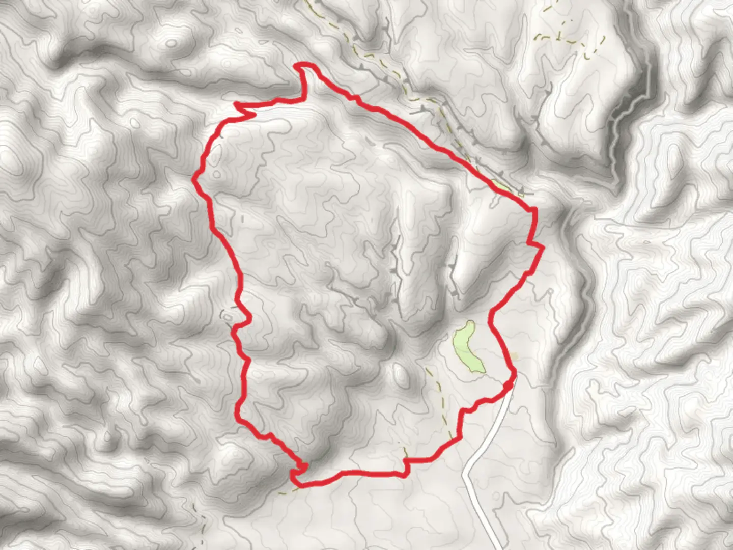 An image depicting the trail Shelf Road Loop - North and its surrounding area.