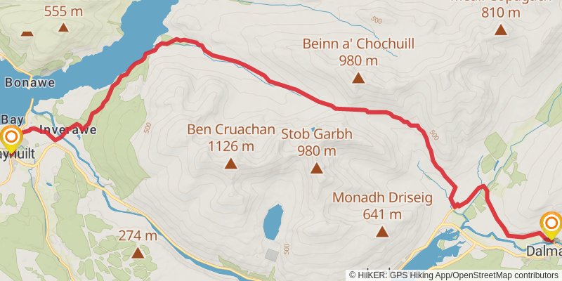 St Columba's Way stage 6 Map