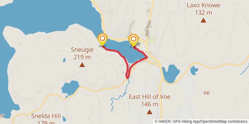 Coastal Walk of Shetland - West stage 12 Map