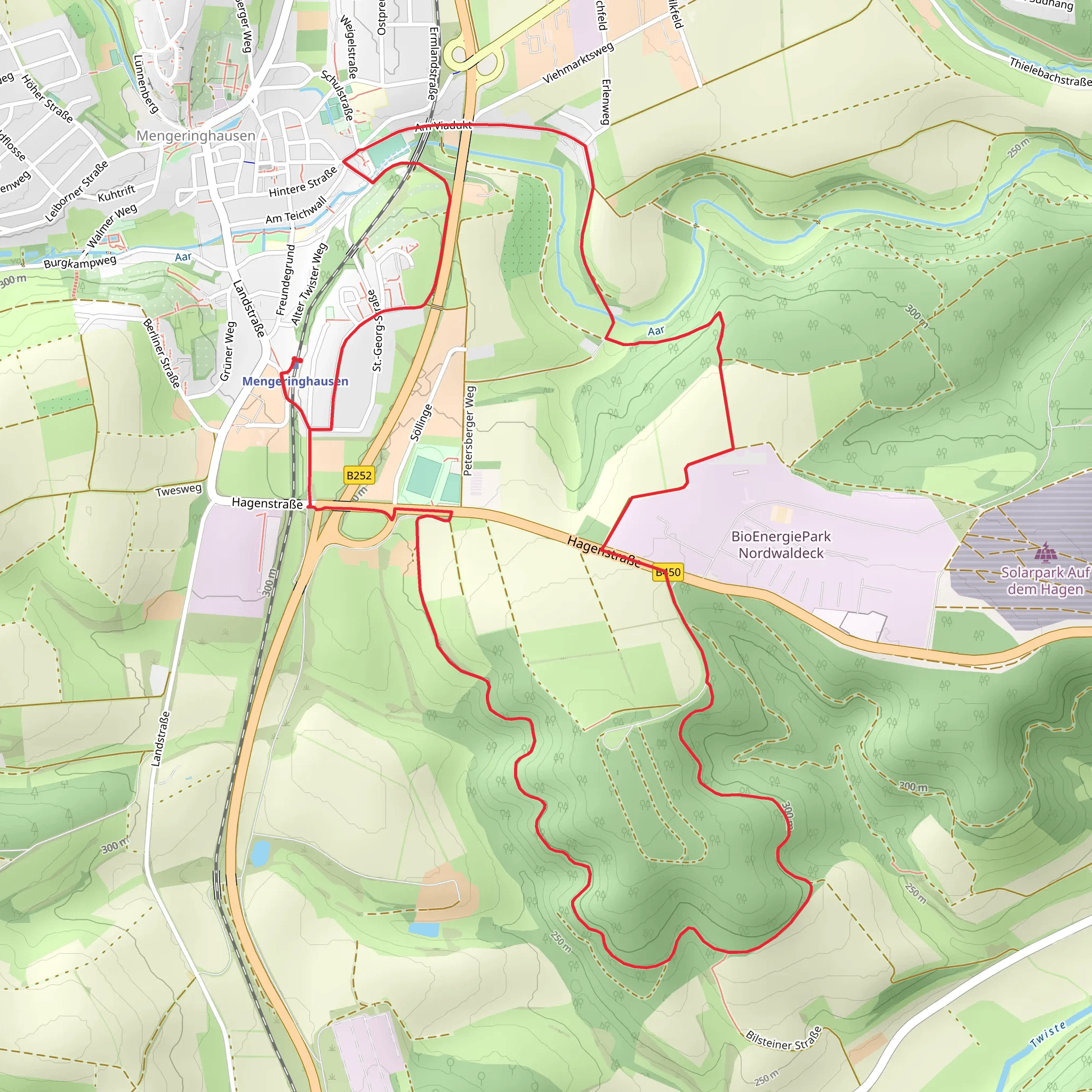 Bad Arolsen Wanderweg RUM mobile static map