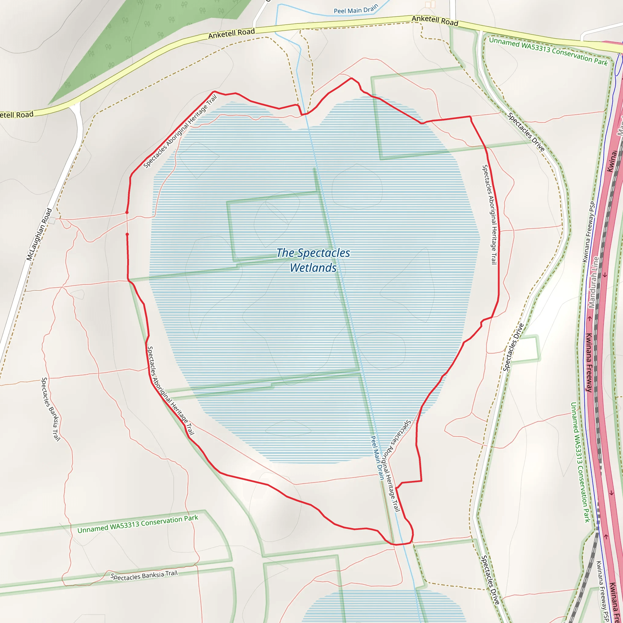 Spectacles Aboriginal Heritage Trail mobile static map