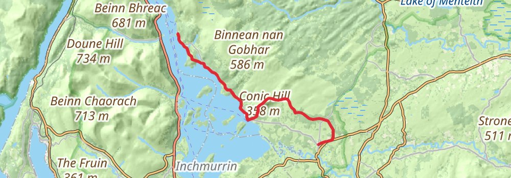 West Highland Way (South Section) 5-Day Moderate Tour (Hillwalk Tours) stage 2 Map