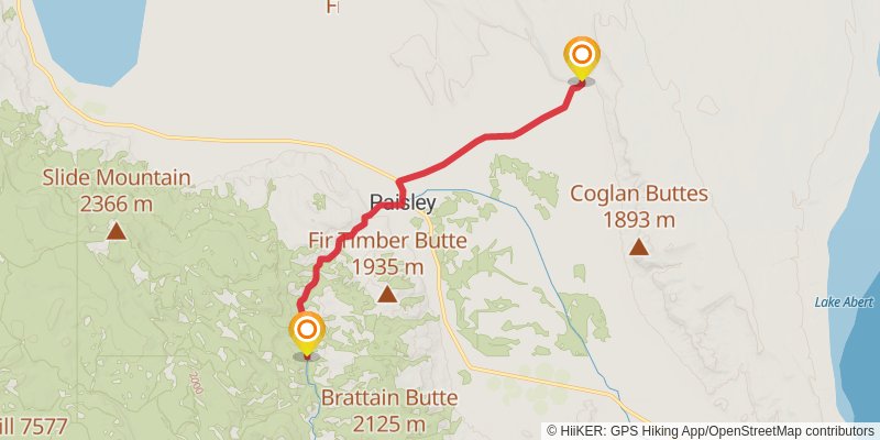 Ultra Pedestrian North Loop stage 123 Map