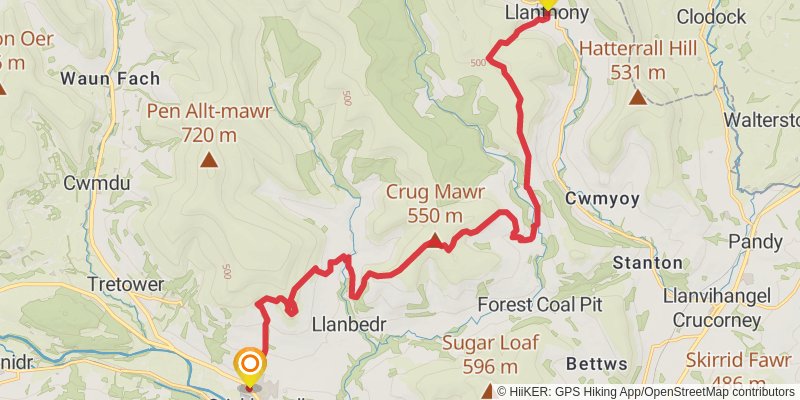Beacons Way stage 3 Map