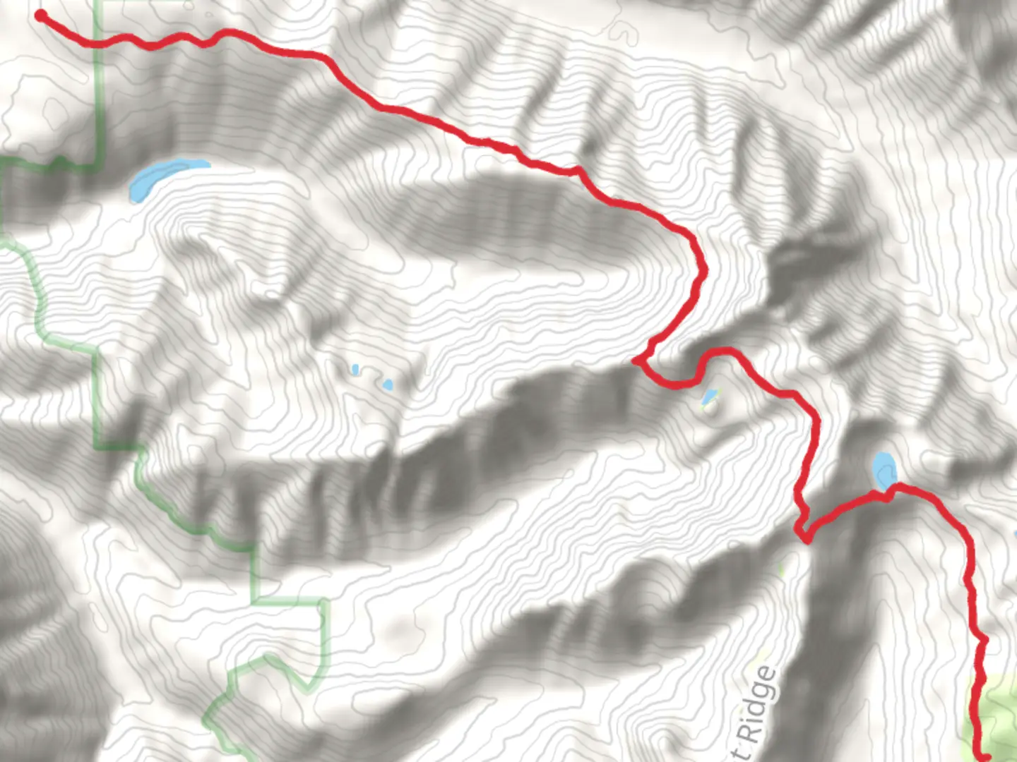 An image depicting the trail Snowgrass Flat via Lily Basin Trail and its surrounding area.