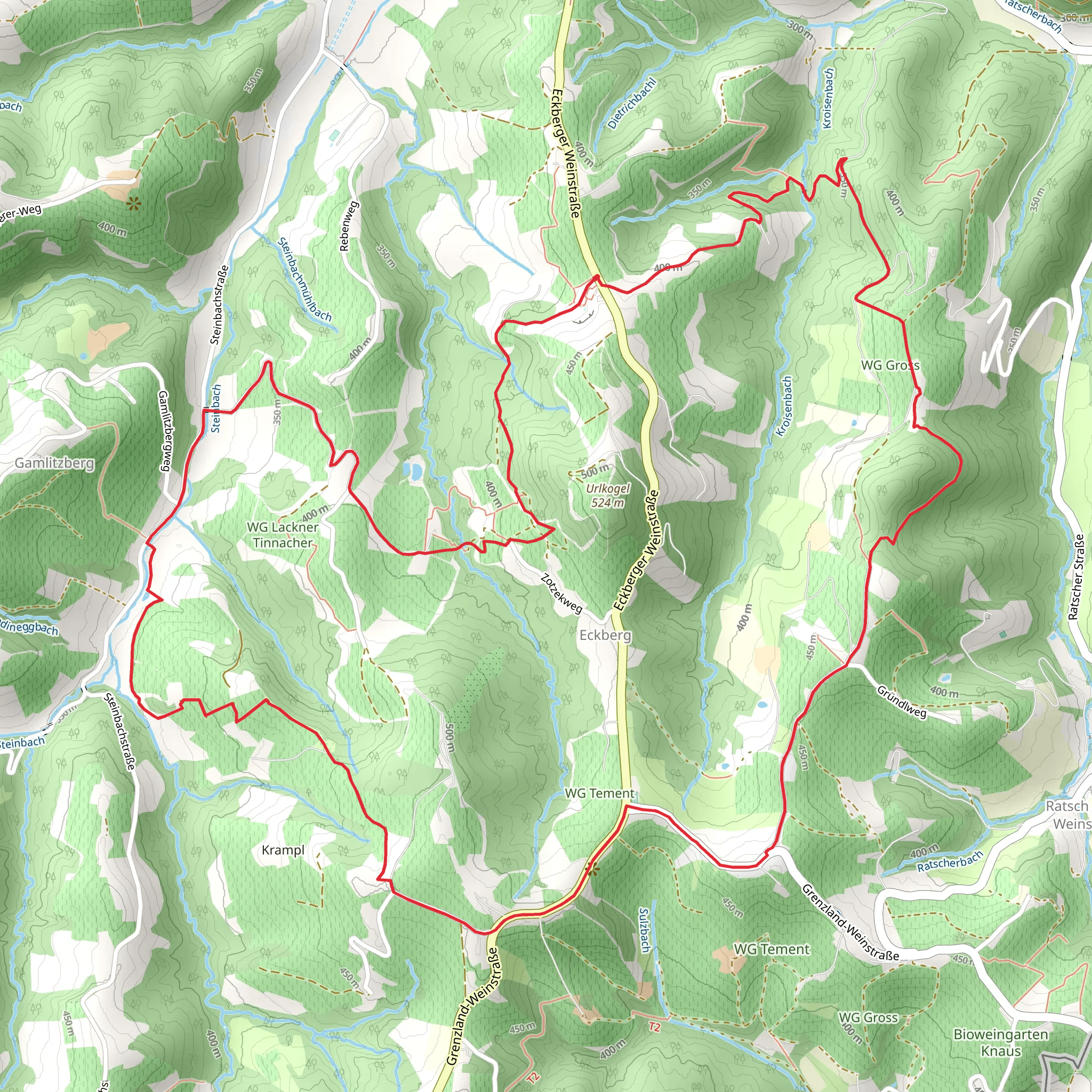 Eckberg - Steinbach - Ratsch Path no 6 mobile static map