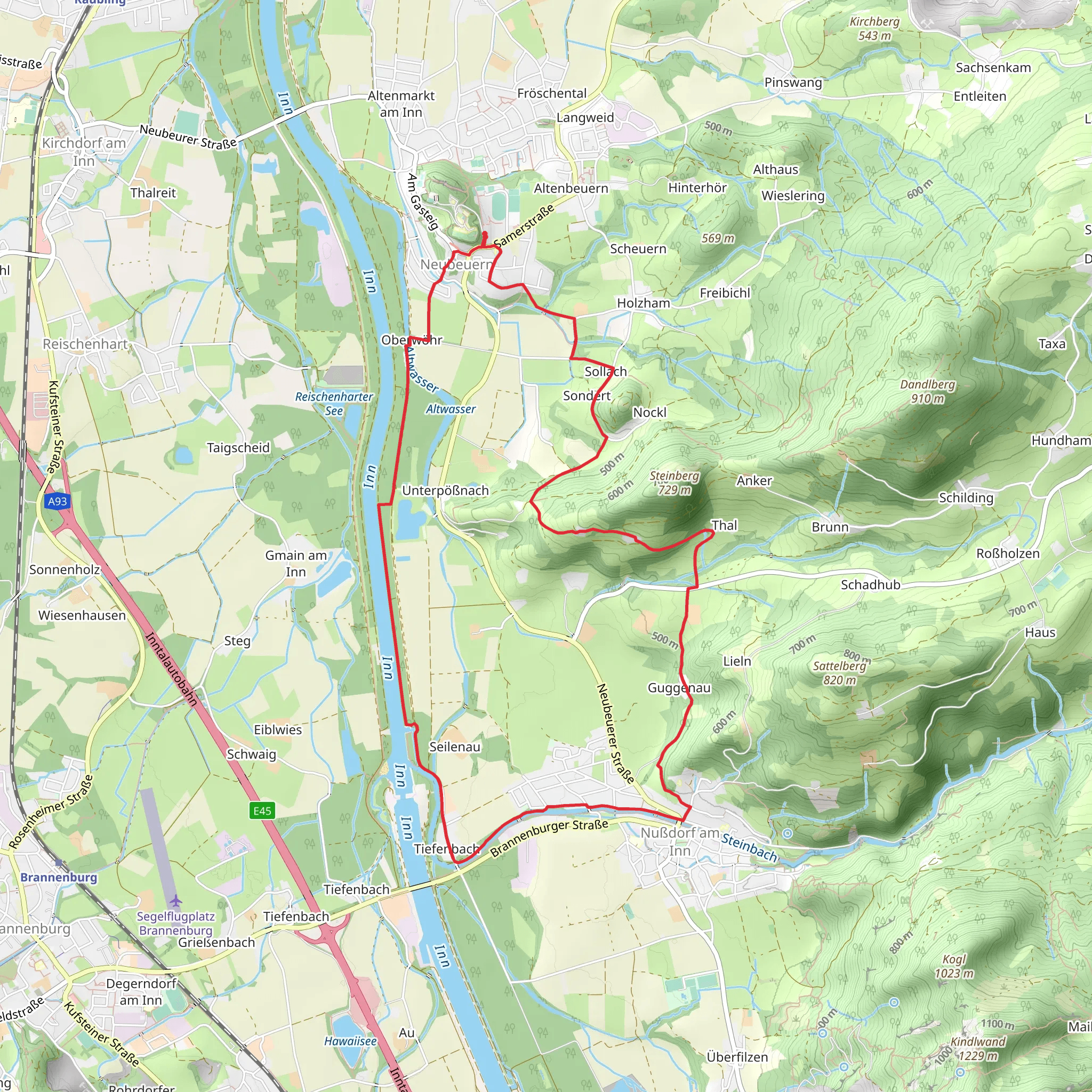 Nussdorf Loop mobile static map
