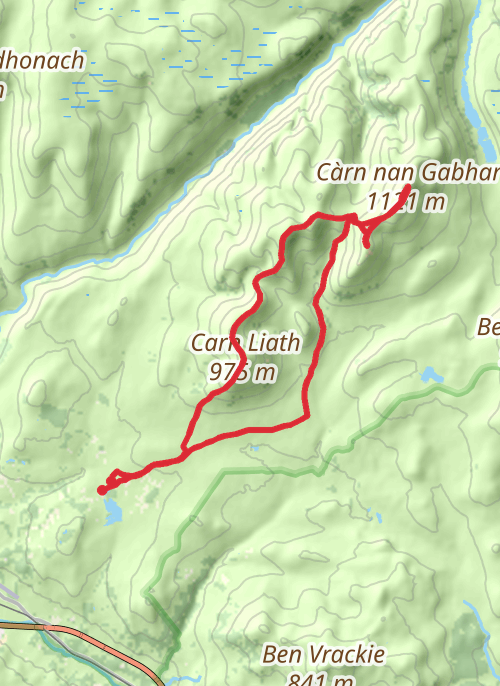 beinn a ghlo 3 munros mobile static map