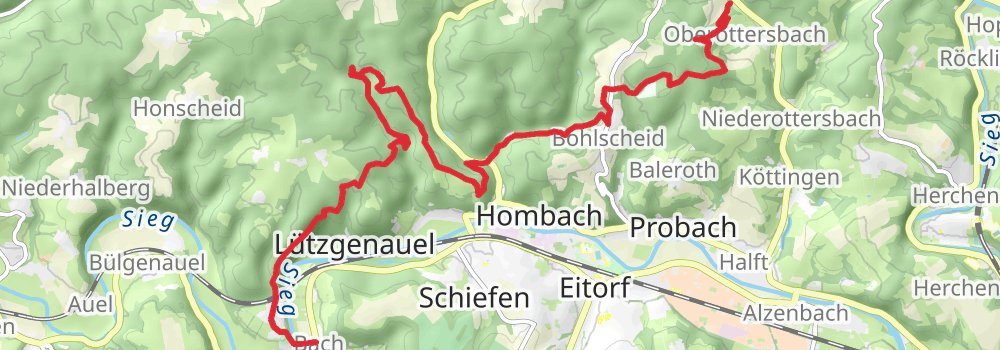 Natursteig Sieg stage 3 Map