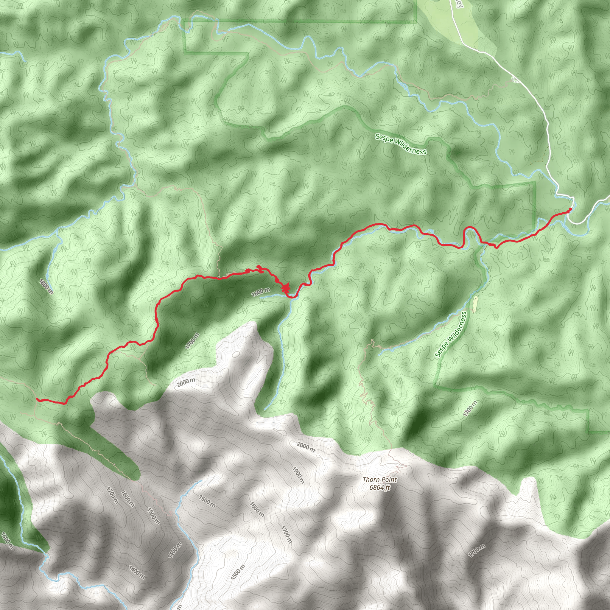 Cedar Creek Trail mobile static map