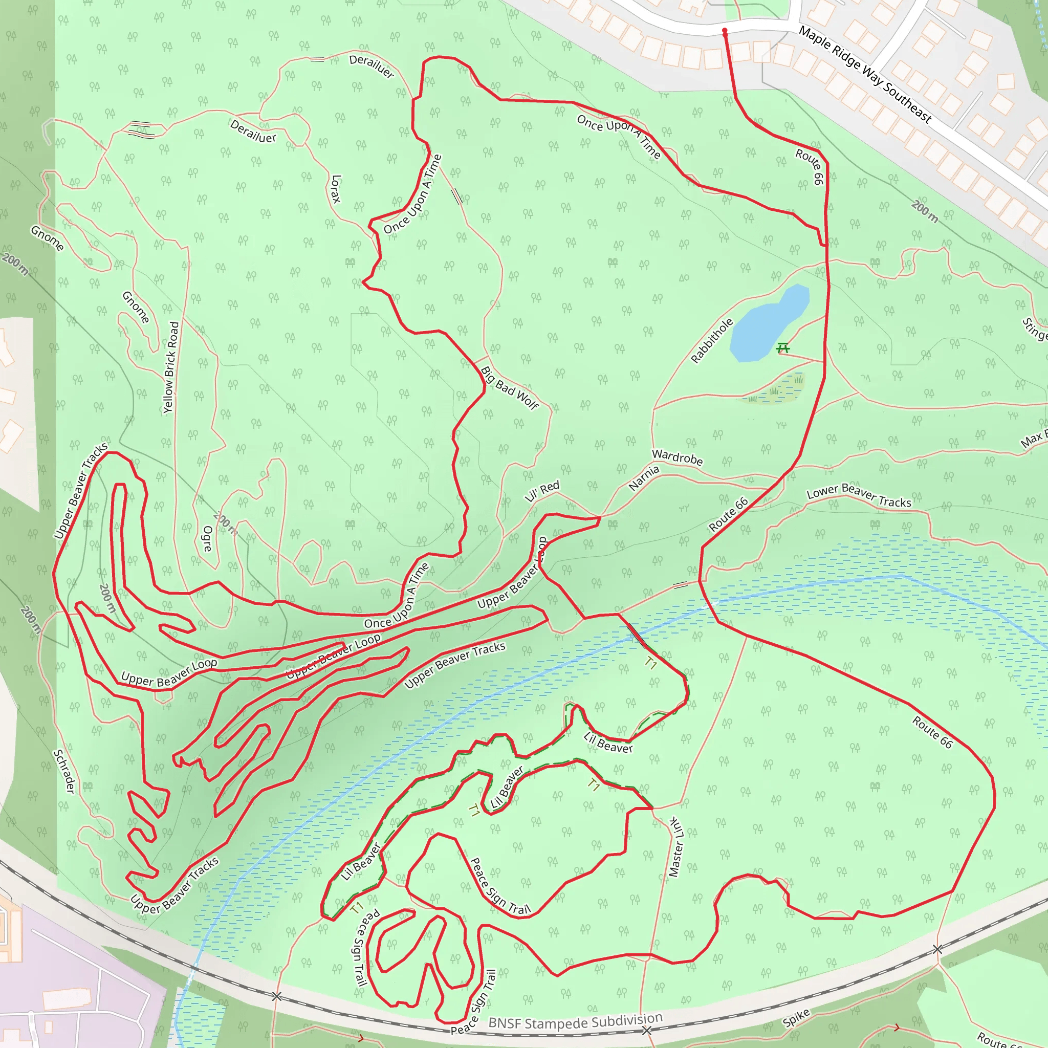 Upper Beaver and Lil Beaver Loop mobile static map