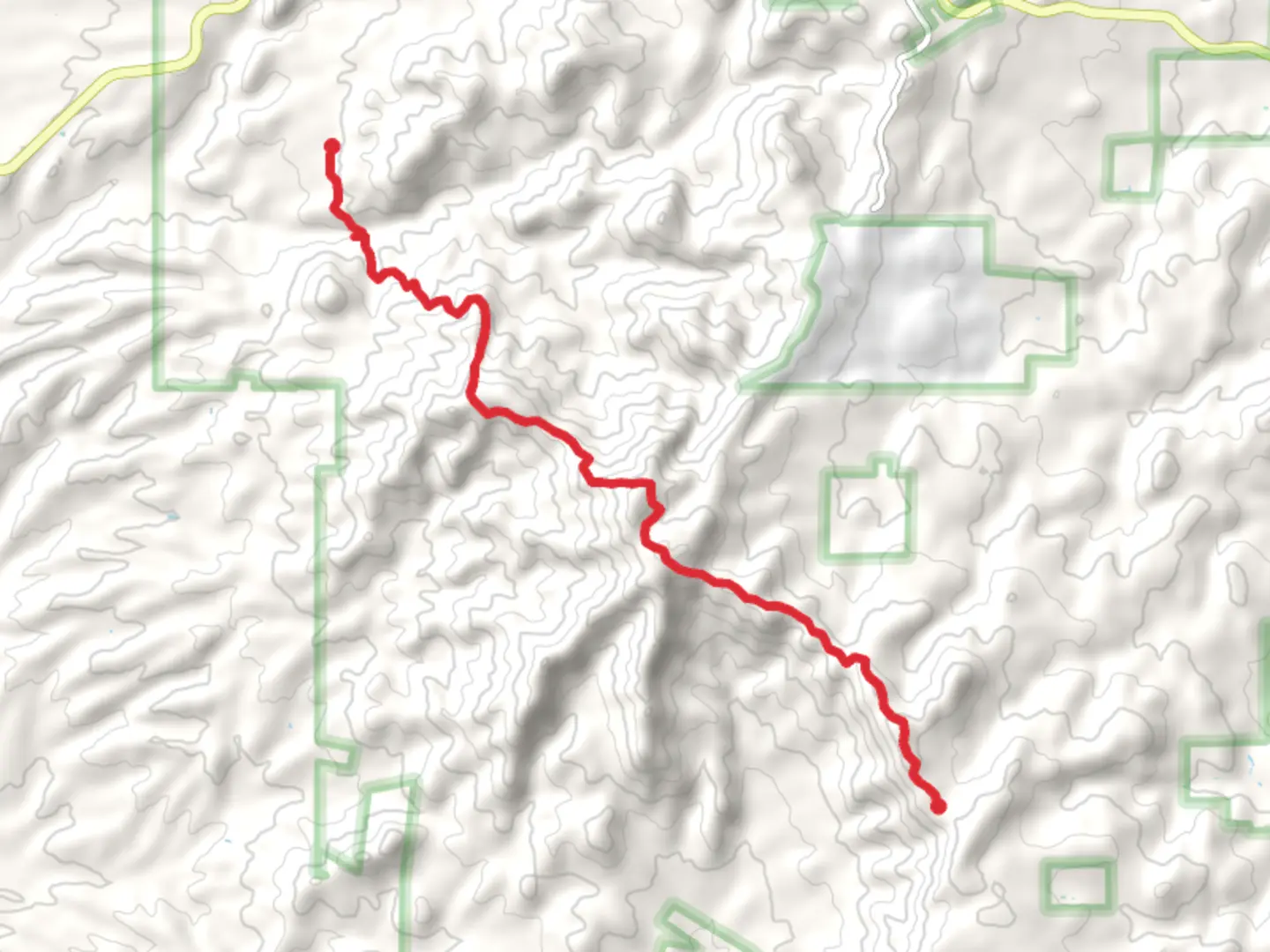 An image depicting the trail West Spruce Trail and its surrounding area.
