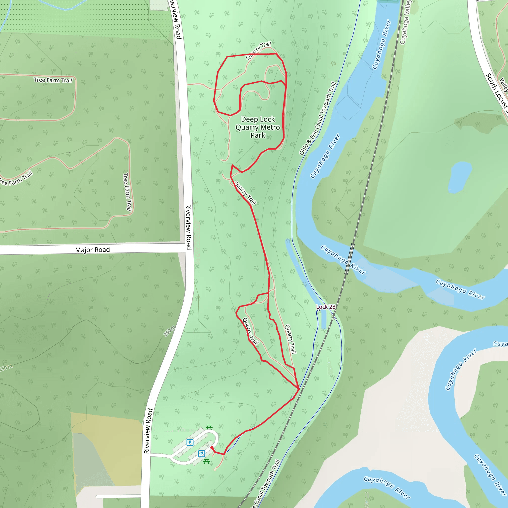 Deep Lock Quarry Trail mobile static map