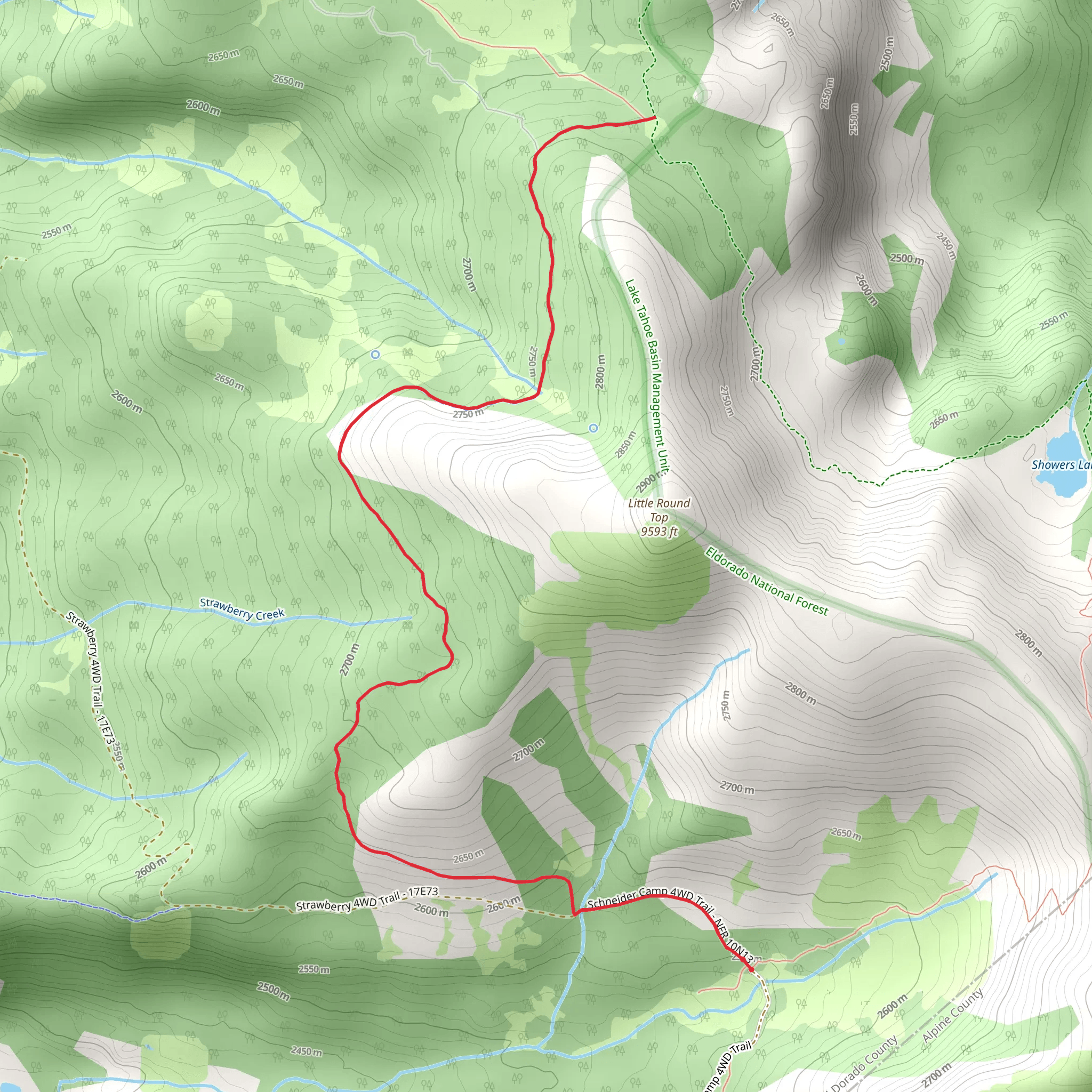 Little Round Top Trail mobile static map