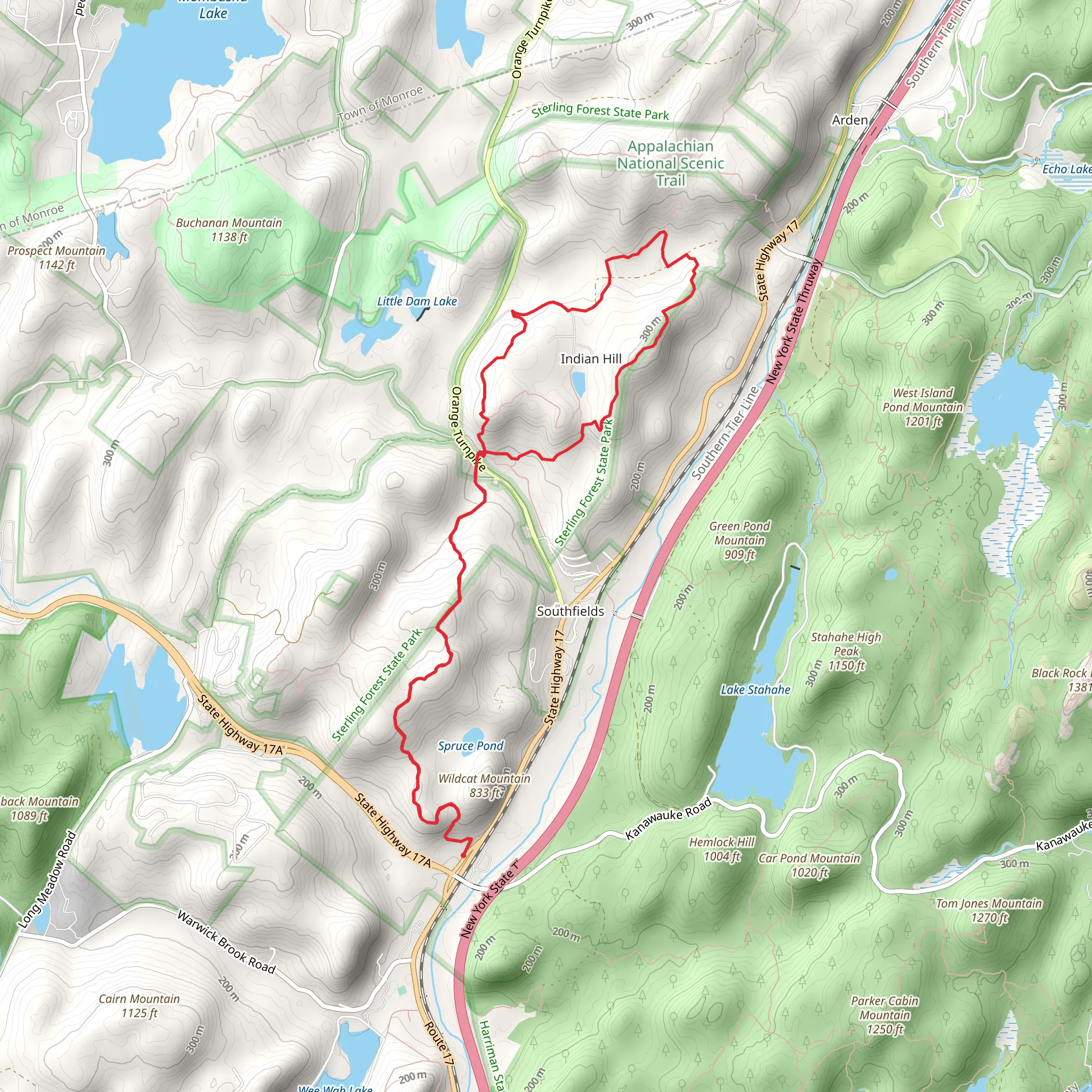 Indian Hill Loop from State Highway 17 mobile static map