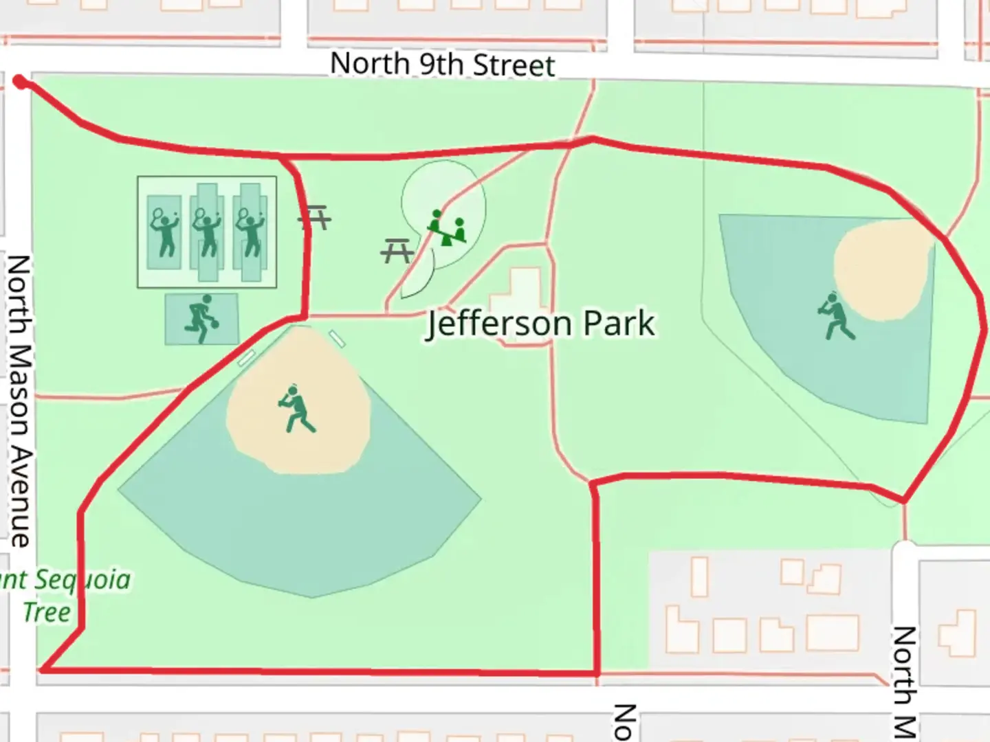 An image depicting the trail Jefferson Park Loop and its surrounding area.