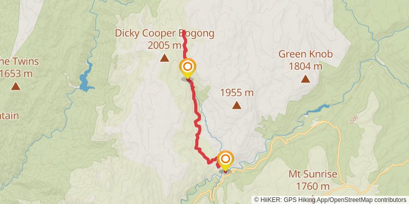 Schlink Hut Walking Track stage 2 Map