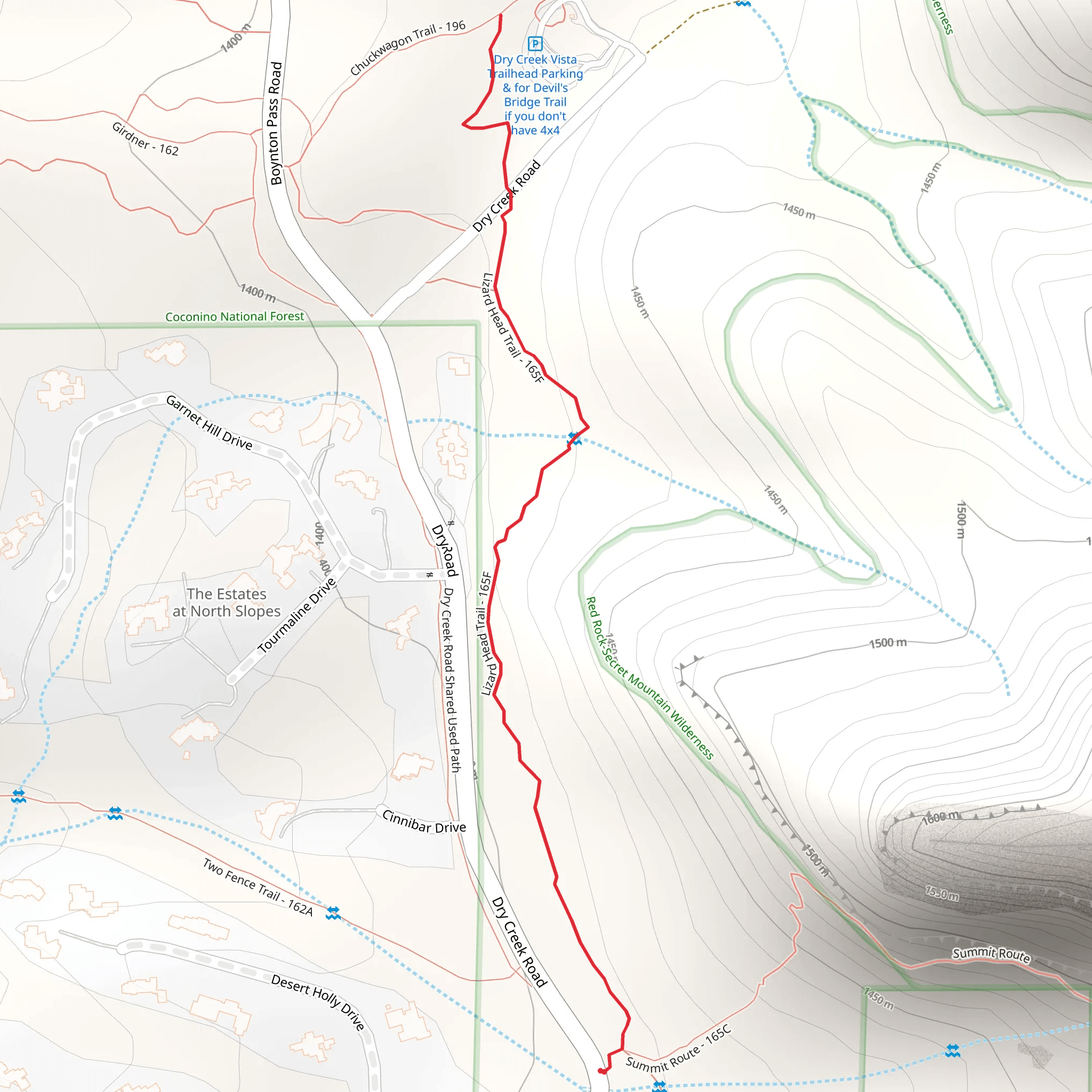 Lizard Head Trail mobile static map