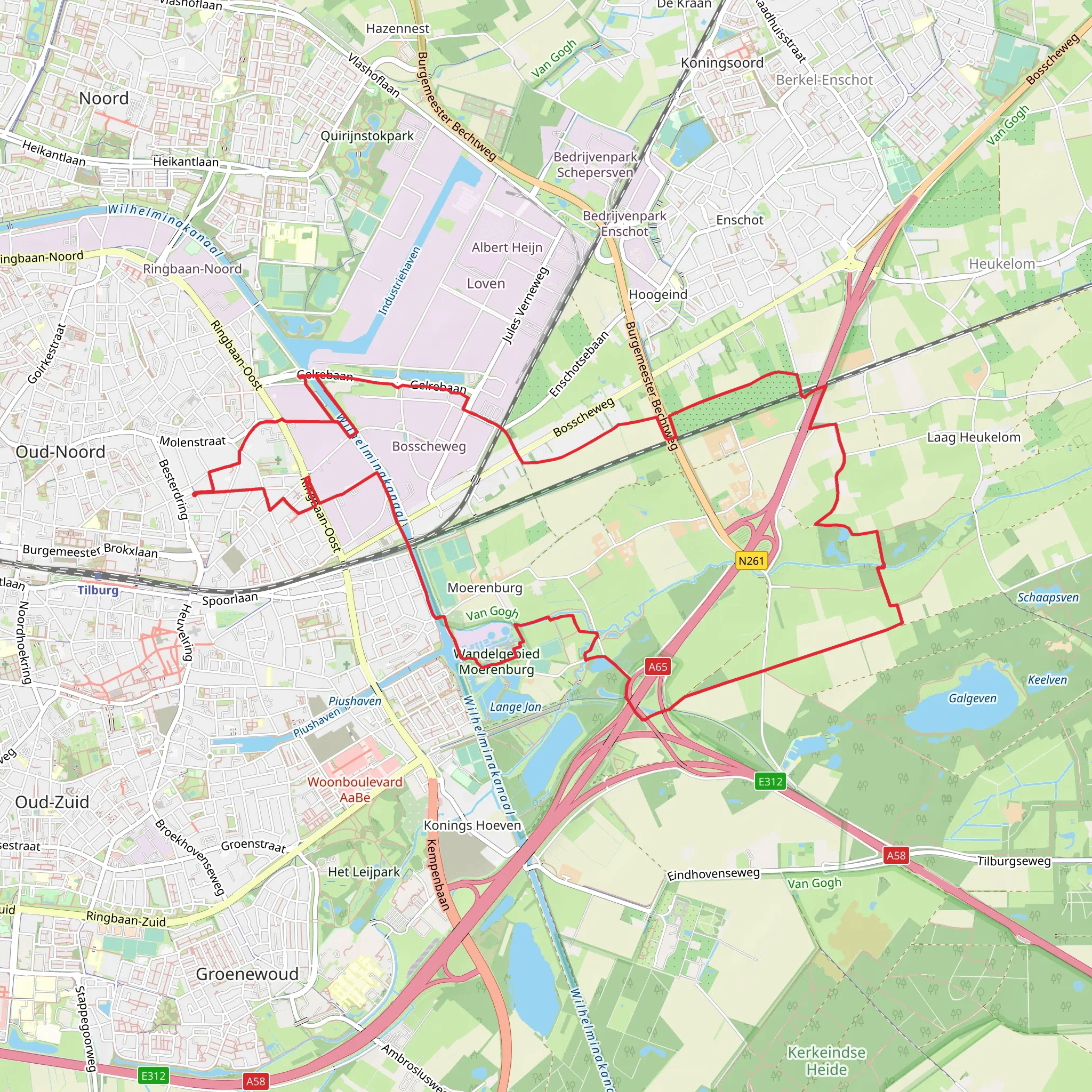 Helleputten and Moerenburg Loop mobile static map