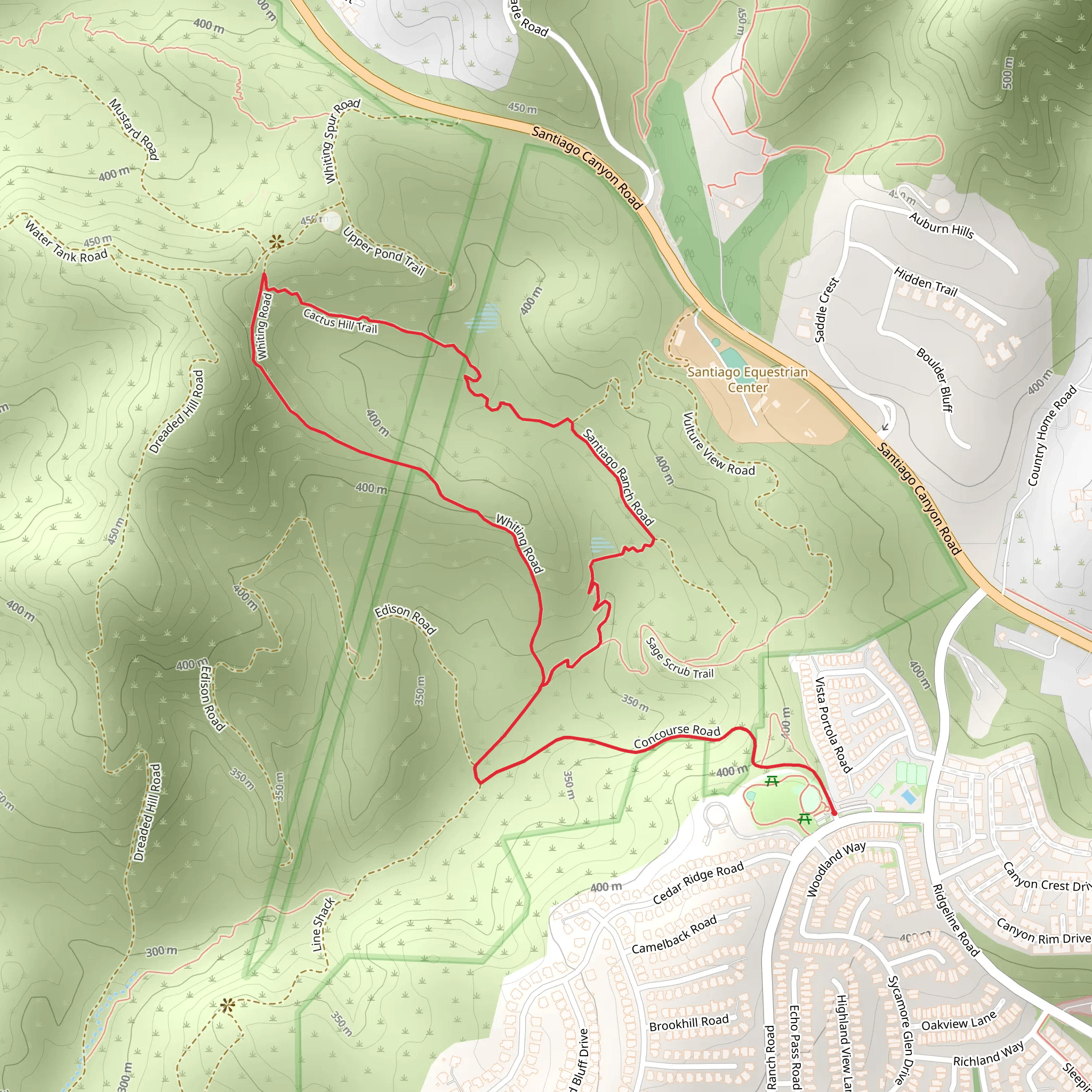 Cactus Hill Loop Trail - Concourse Park mobile static map