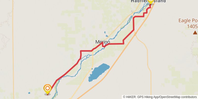 American Discovery Trail - North stage 69 Map