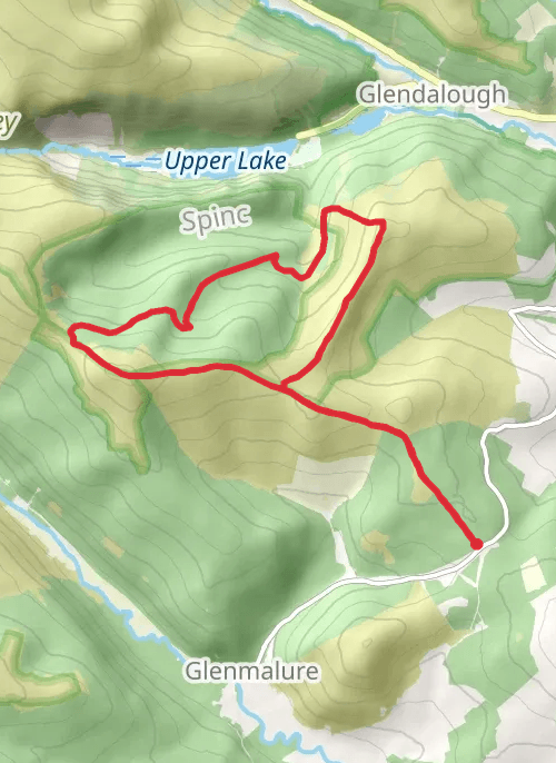 shay elliott/ cullentragh / mullacor / wicklow way/ Derrybawn/ Cullentragh / Shsy Elliott.  mobile static map