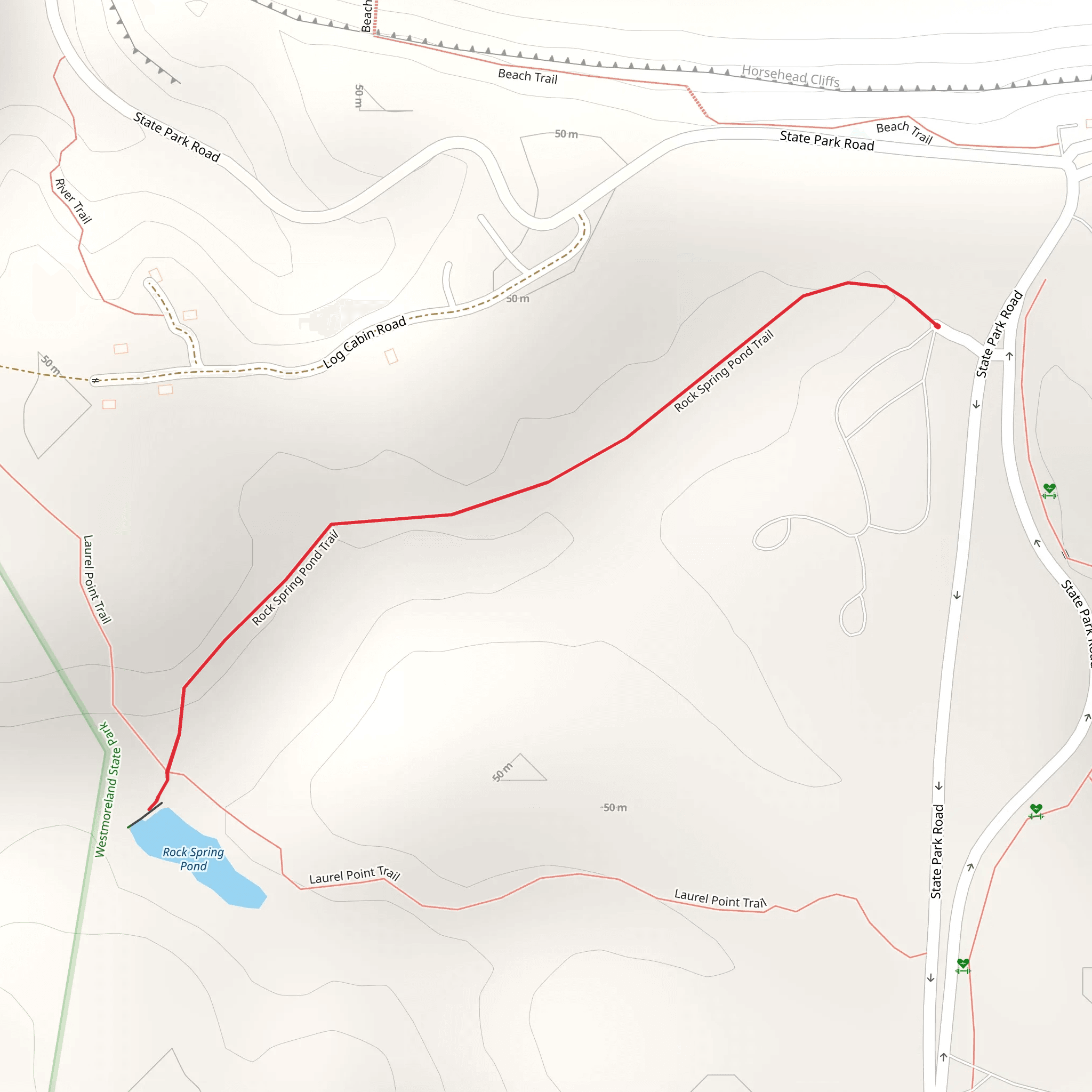 Rock Spring Pond Trail mobile static map