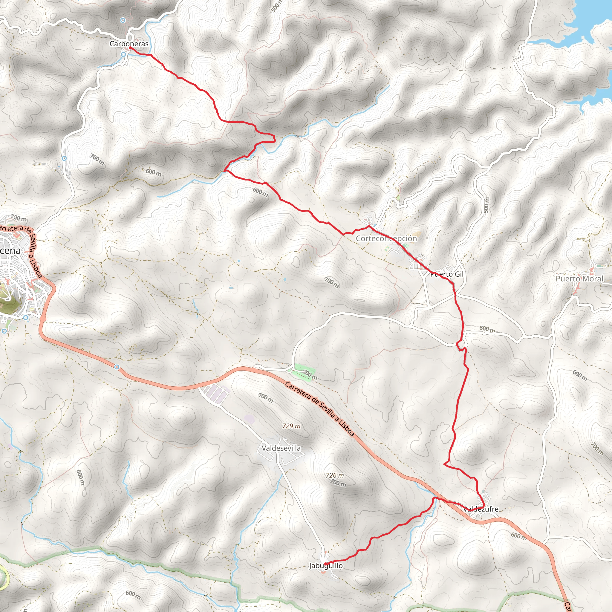 Jabuguillo - Carboneras mobile static map