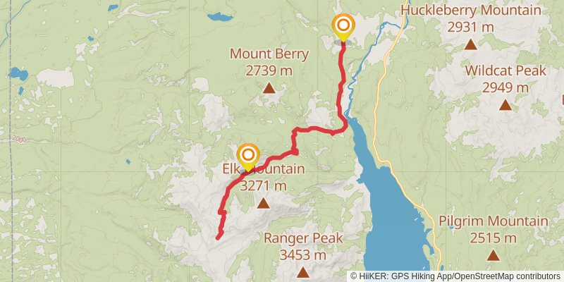 Owl Creek via Glade Creek Trail stage 3 Map