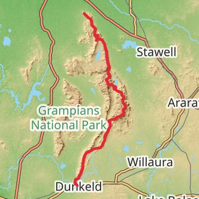 Grampians Peak Trail mobile static map
