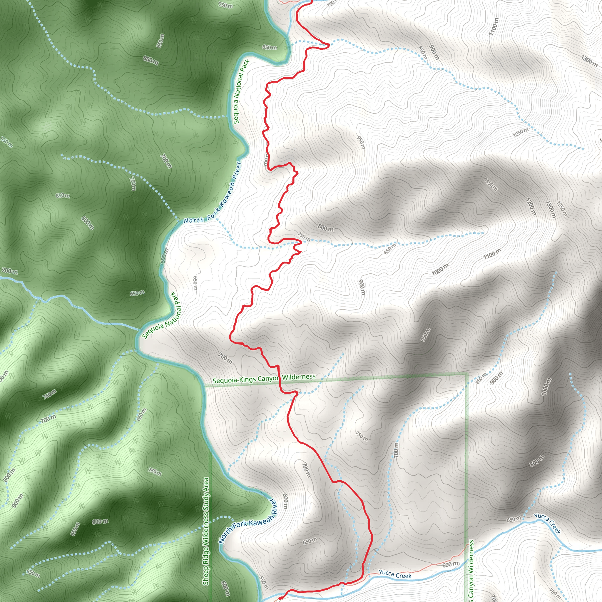 Hidden Springs - Yucca Creek Trail mobile static map