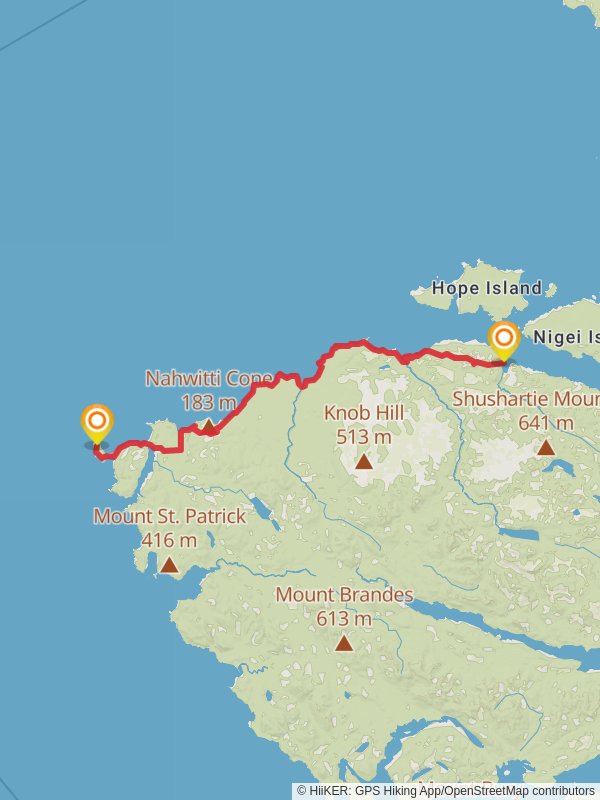 North Coast Trail mobile static map