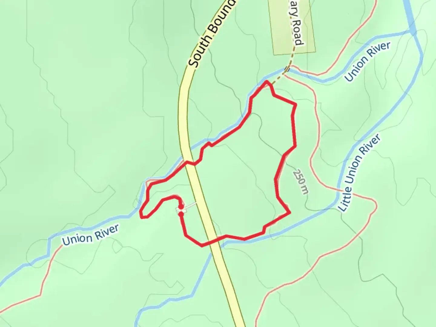 An image depicting the trail Union Mine Loop Trail and its surrounding area.