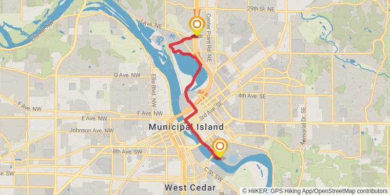 Cedar Valley Nature Trail stage 5 Map