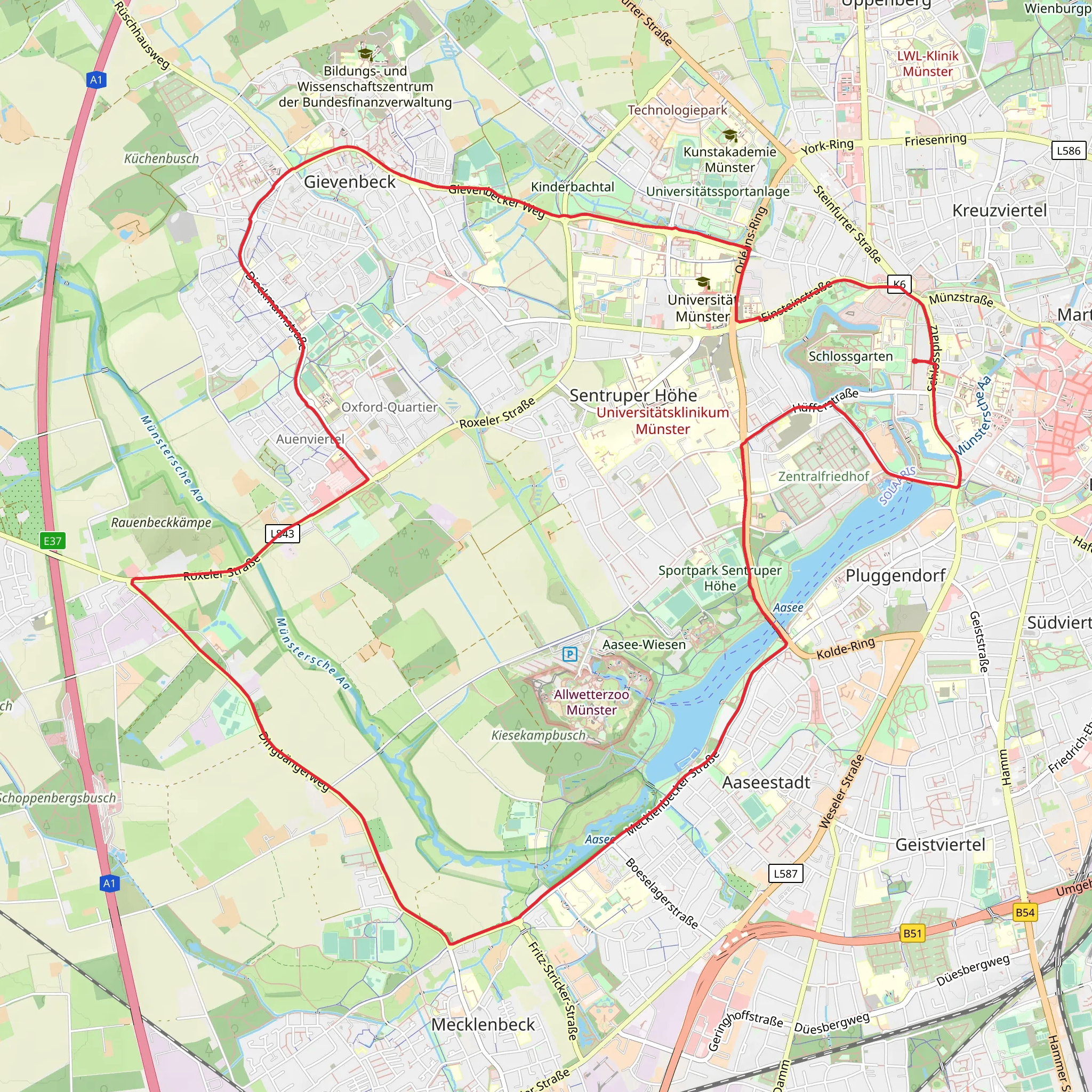 Munster and Aa Aue Loop mobile static map